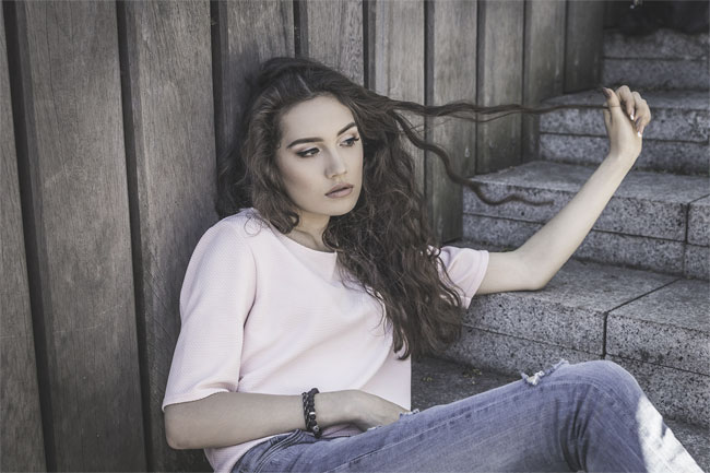Girl with long hair