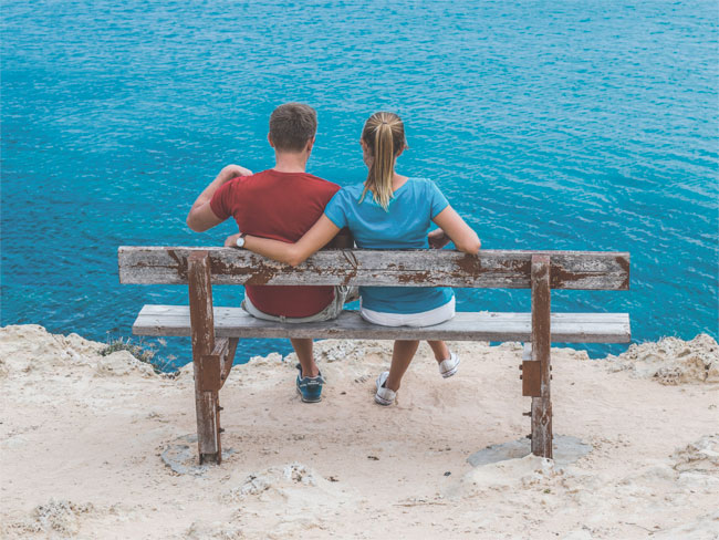 Couple on a bench