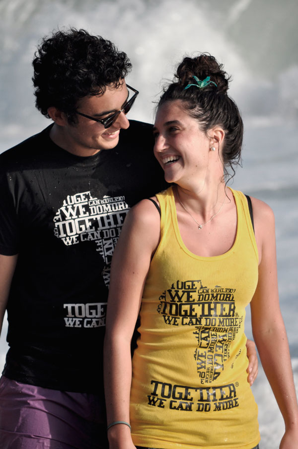 Couple laughing