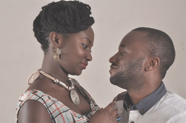 Couple admires