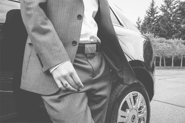 The man in a suit