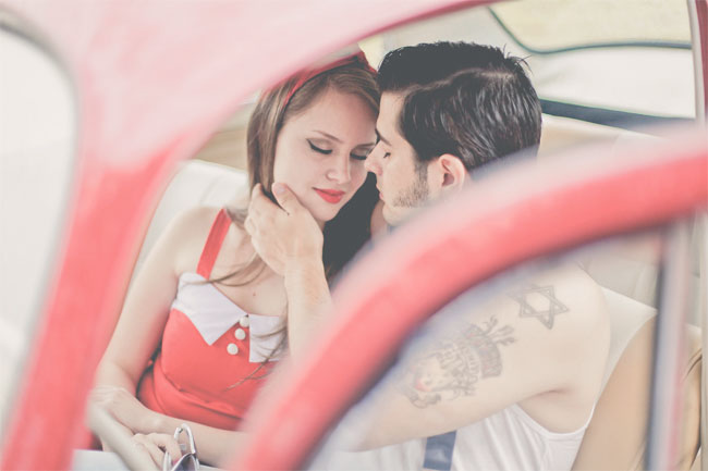 Couple in car