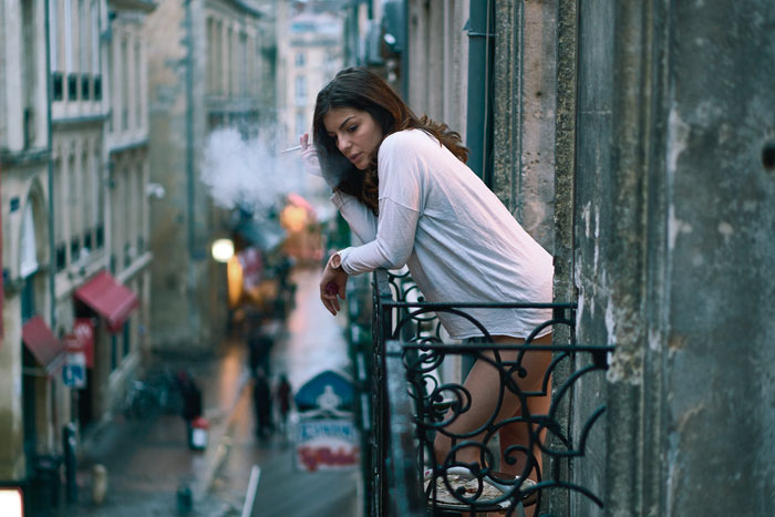 Girl on the balcony
