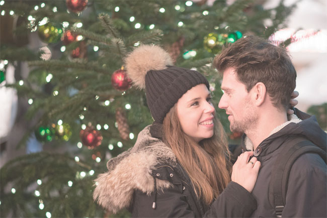 Guy and girl are happy