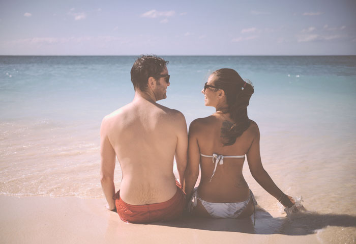 Touch on the beach